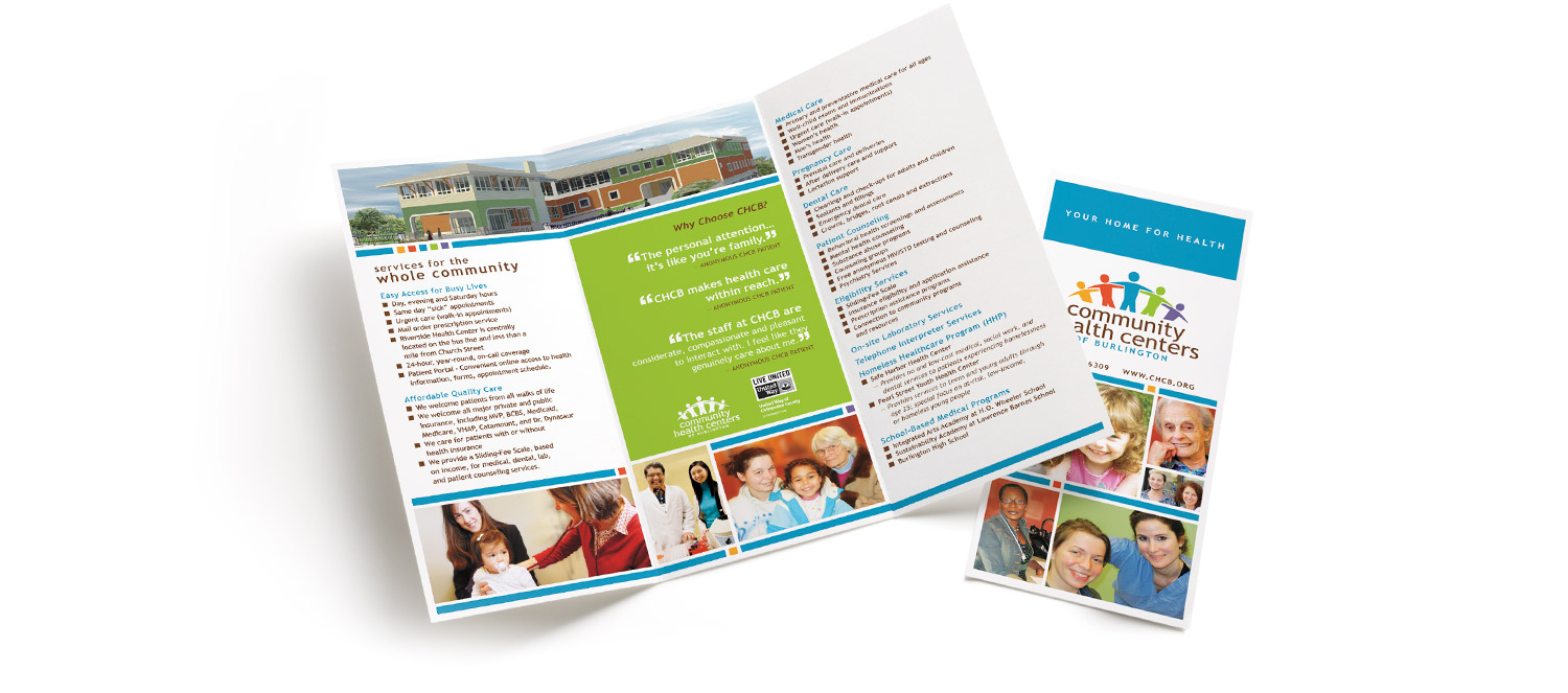 Informational brochure outlining services and the CHCB mission.