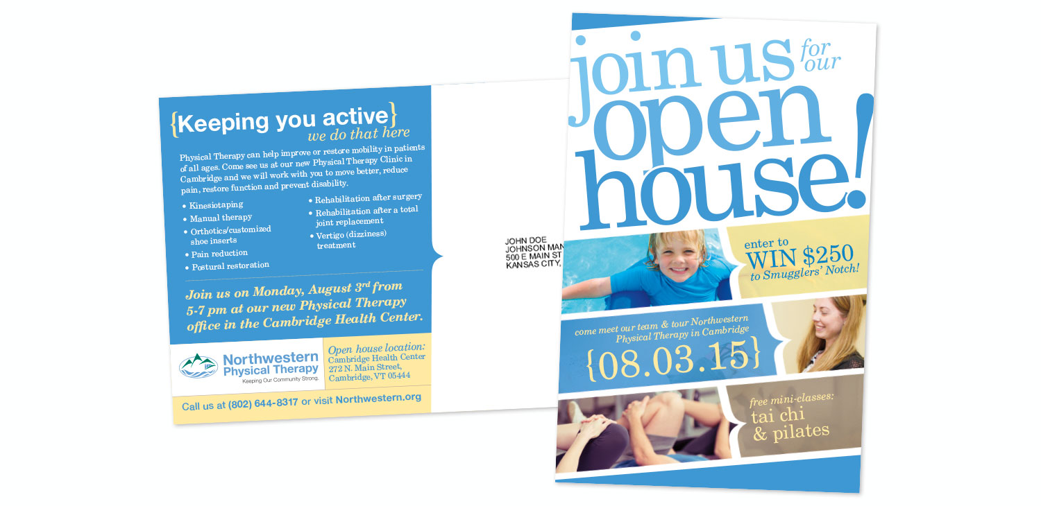 Northwestern Medical Center Open House Direct Mail.