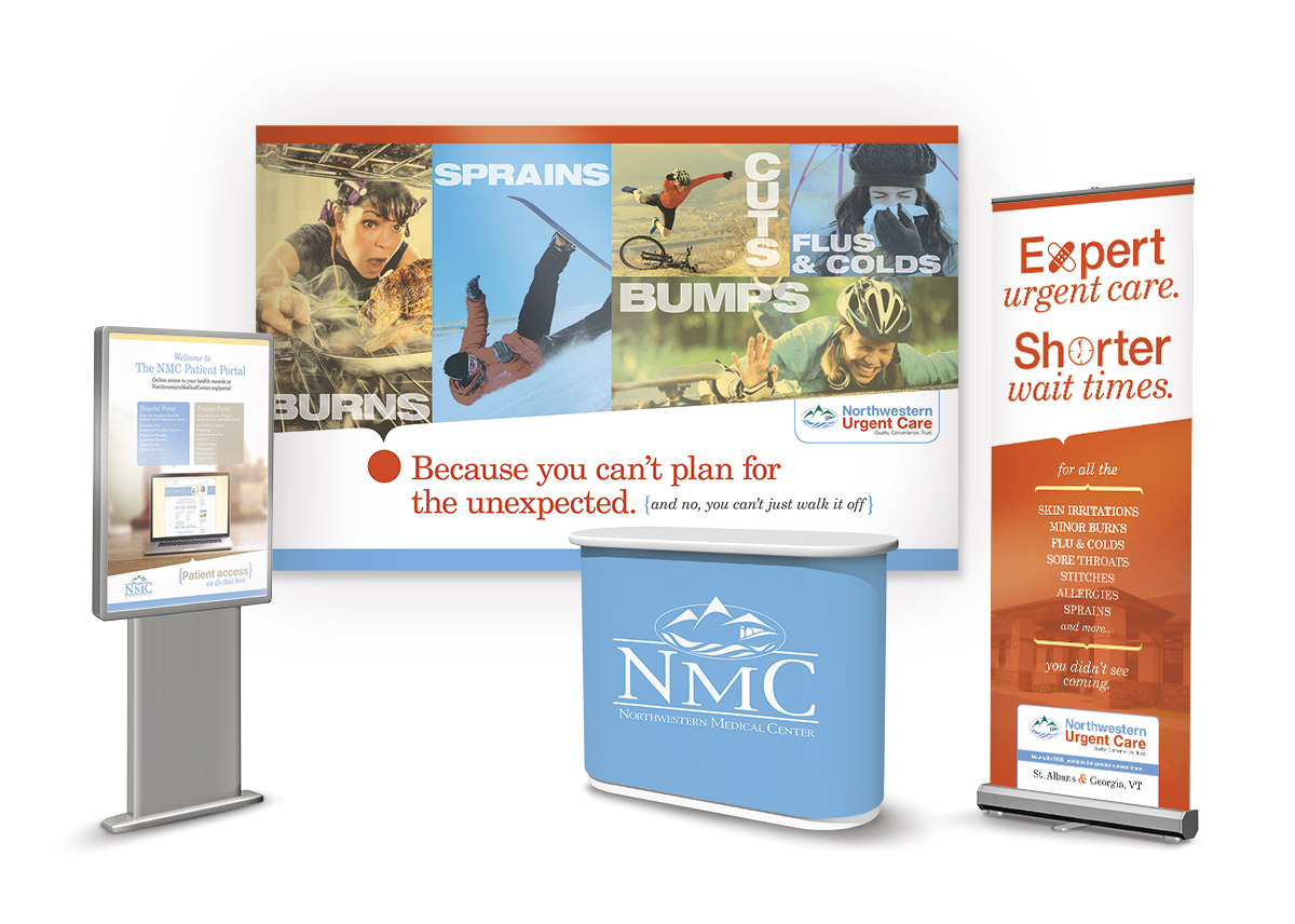 Northwestern Medical Center tradeshow materials designed by Tenth Crow Creative.