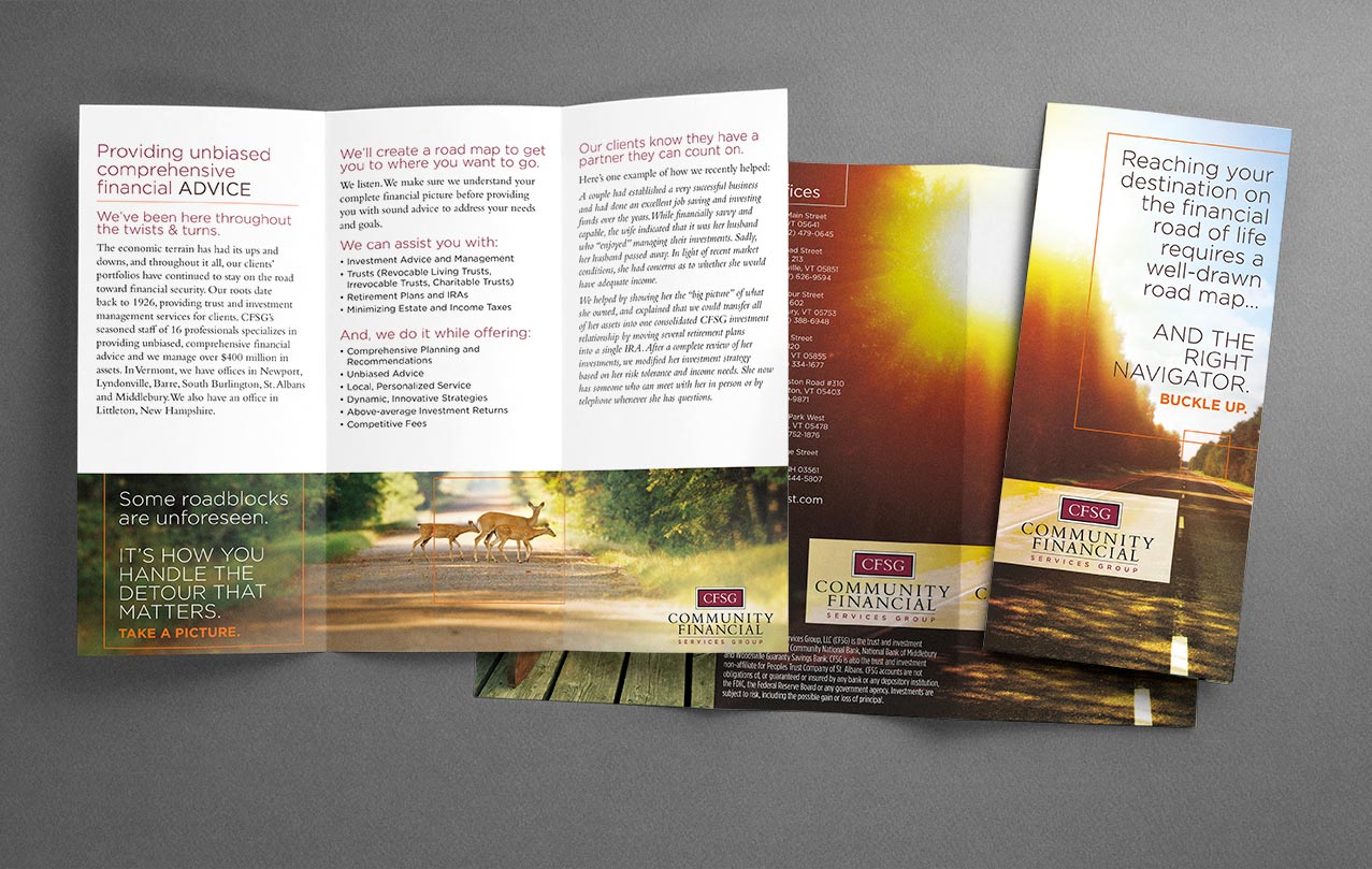 Community Financial Services Group Tri-fold Brochure Design