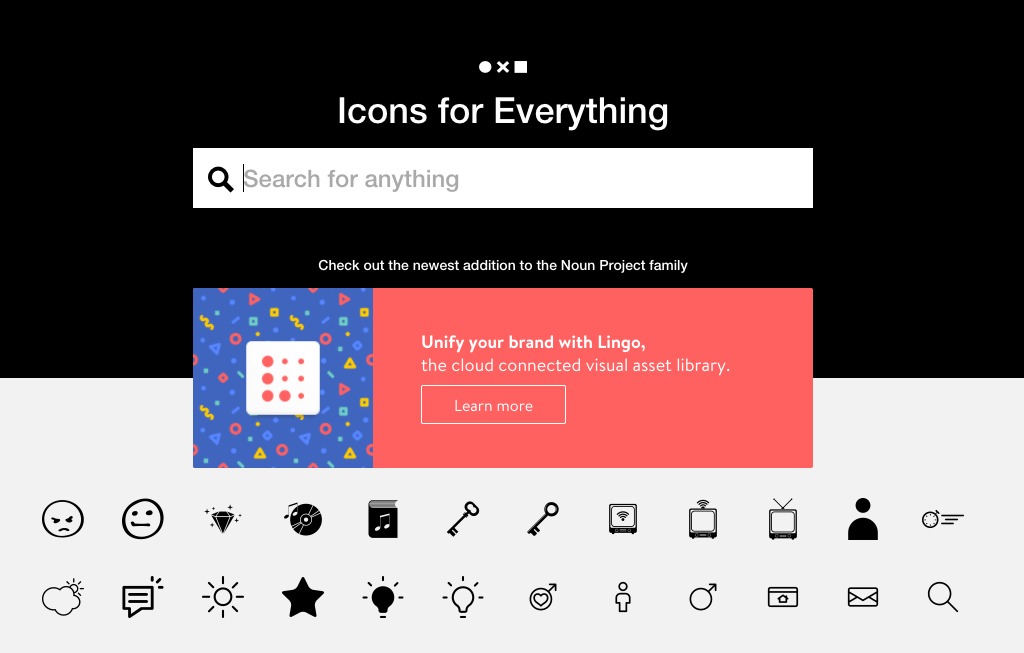 The Noun Project lets you find an Icon for Everything. 2016 Brands We Love.