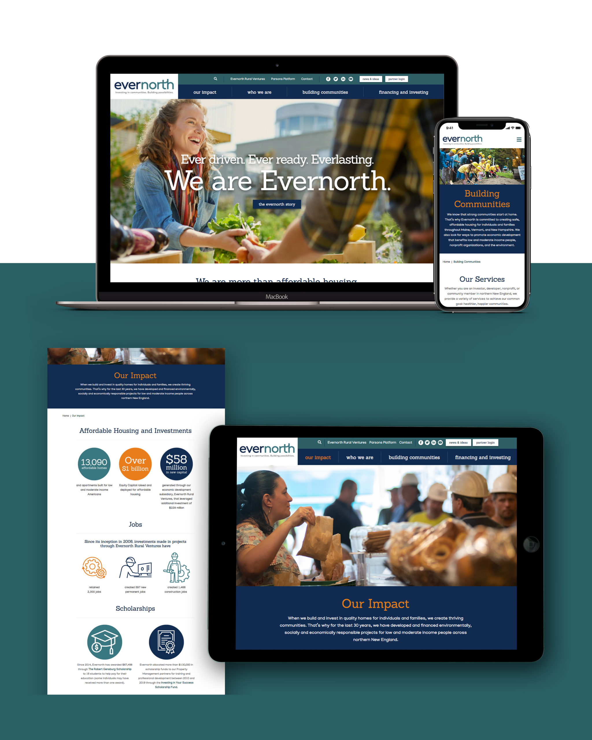 Evernorth responsive website design