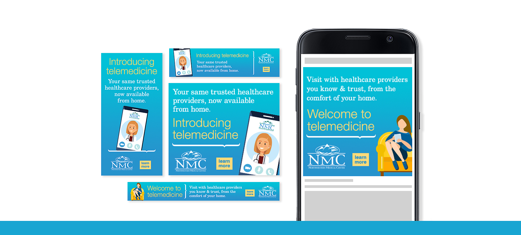 Digital advertising design for healthcare marketing campaign