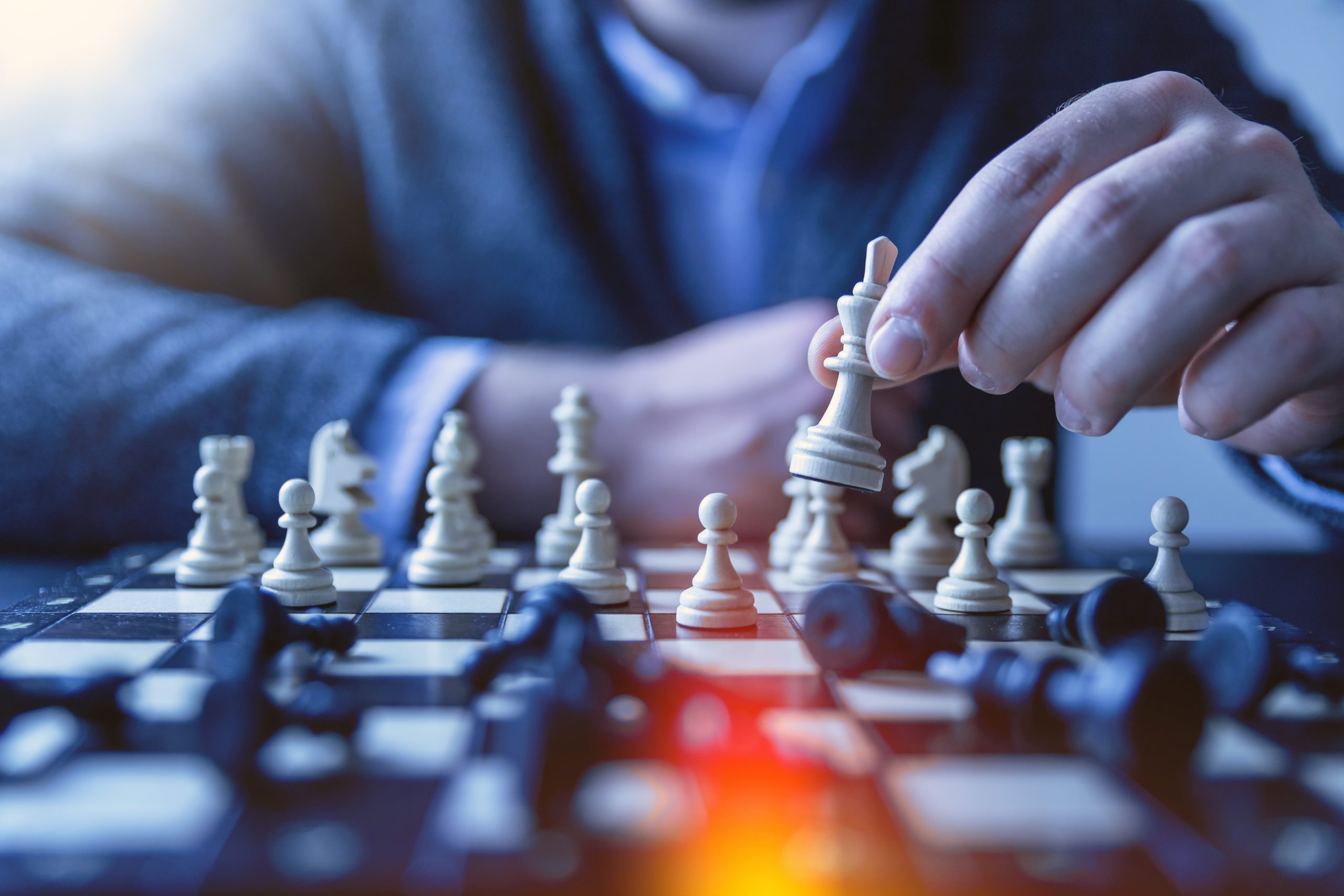 Chess game symbolizing that successful marketing campaigns require planning and strategy.